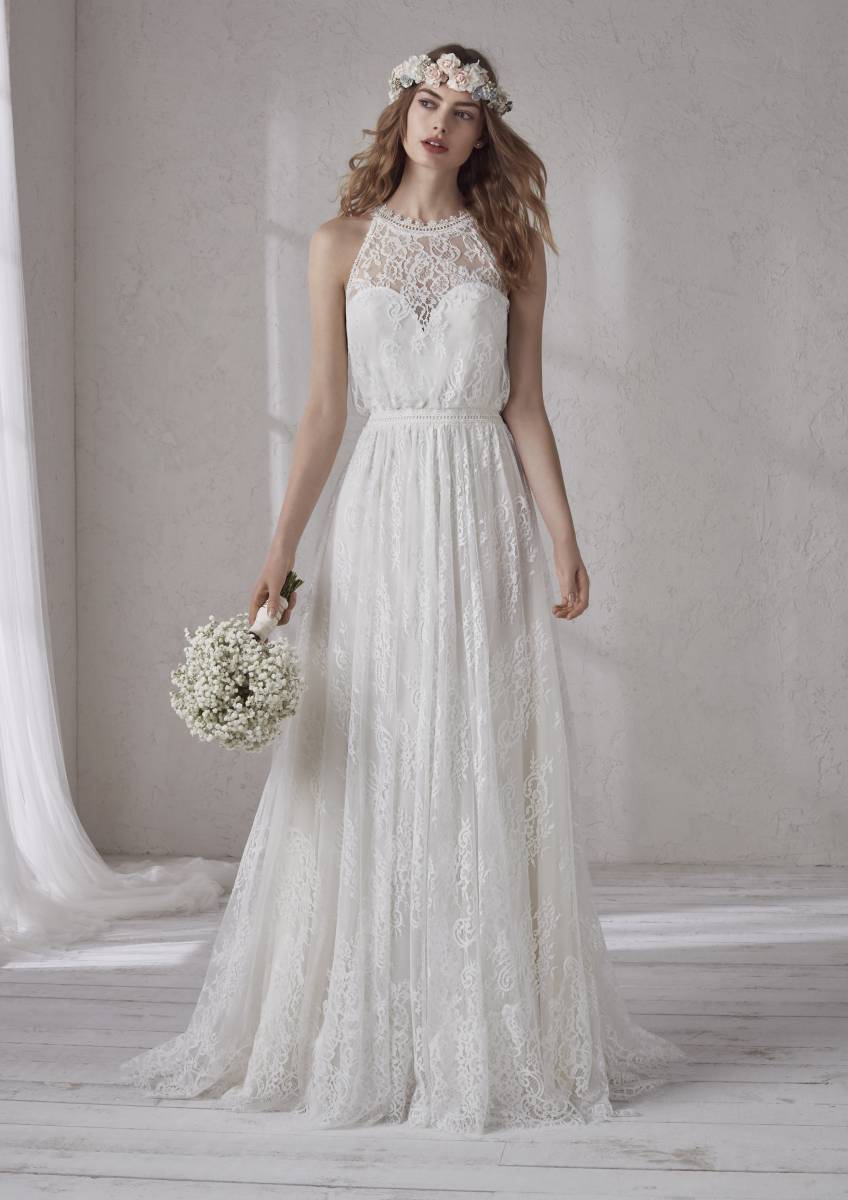 Robe de mariée Mathilde, Hippie chic, bohème dentelle, Pronovias 2019, Bordeaux Sud ouest