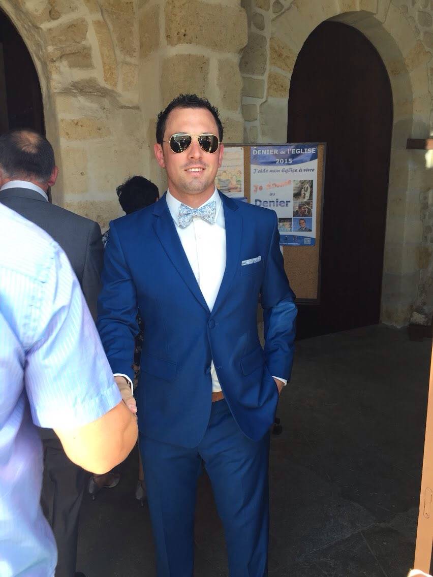 Costume sur mesure bleu Mary Mariées Bordeuax b